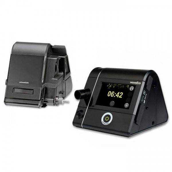 Black CPAP machine Prisma 20A with Humidifier and Heated Tube by Löwenstein