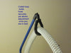 CPAP Hose Holder coiled loop holds hose securely, yet allows adjustment once you are in bed
