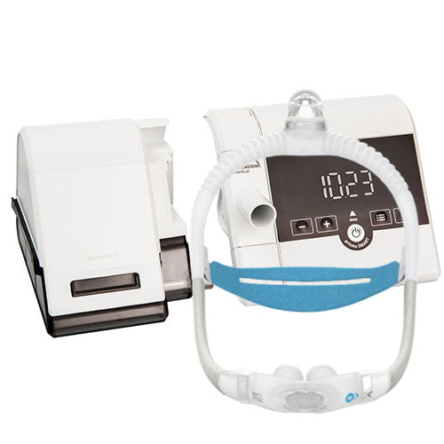 Prisma Smart MAX by Lowenstein and Resmed P30i nasal pillow mask